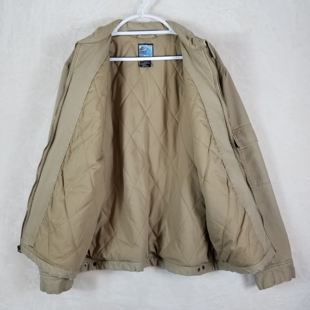 Kirra Jacket Men‎ XL Tan Cotton Canvas Quilted Legendary Pointbreak Utility Coat - Picture 5 of 9